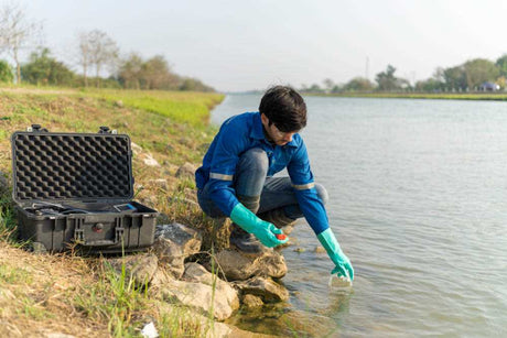 I’m-site lake water testing in the field